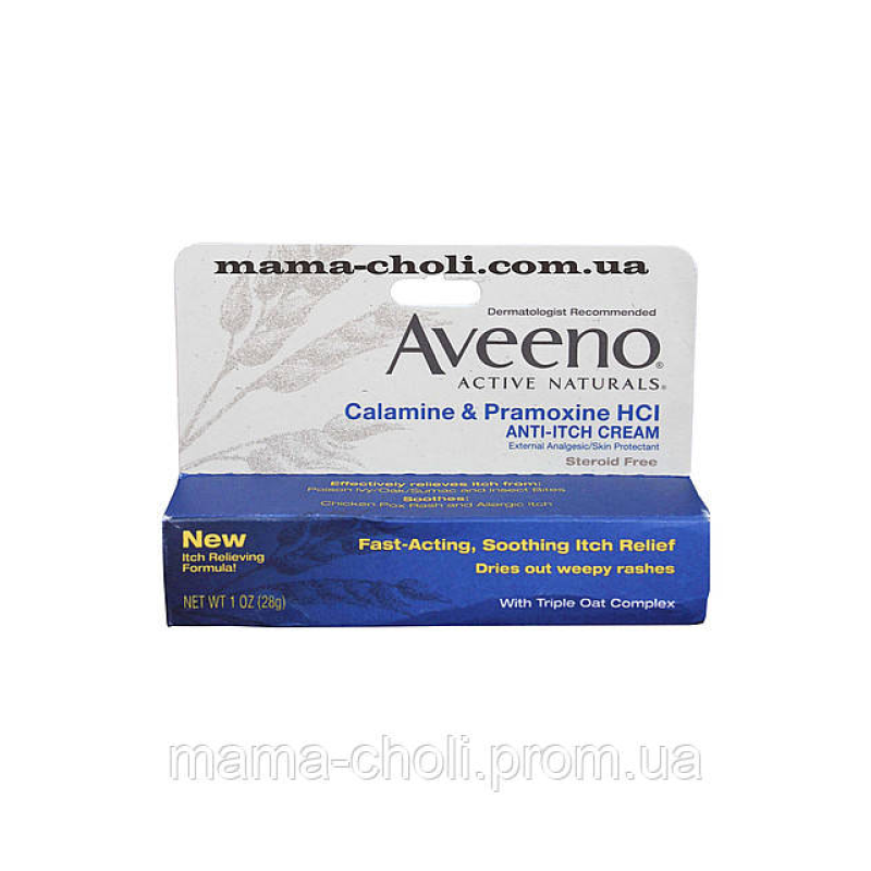 Крем від сверблячки з каламіном і прамоксином Aveeno Крем від сверблячки з каламіном і прамоксином Aveeno