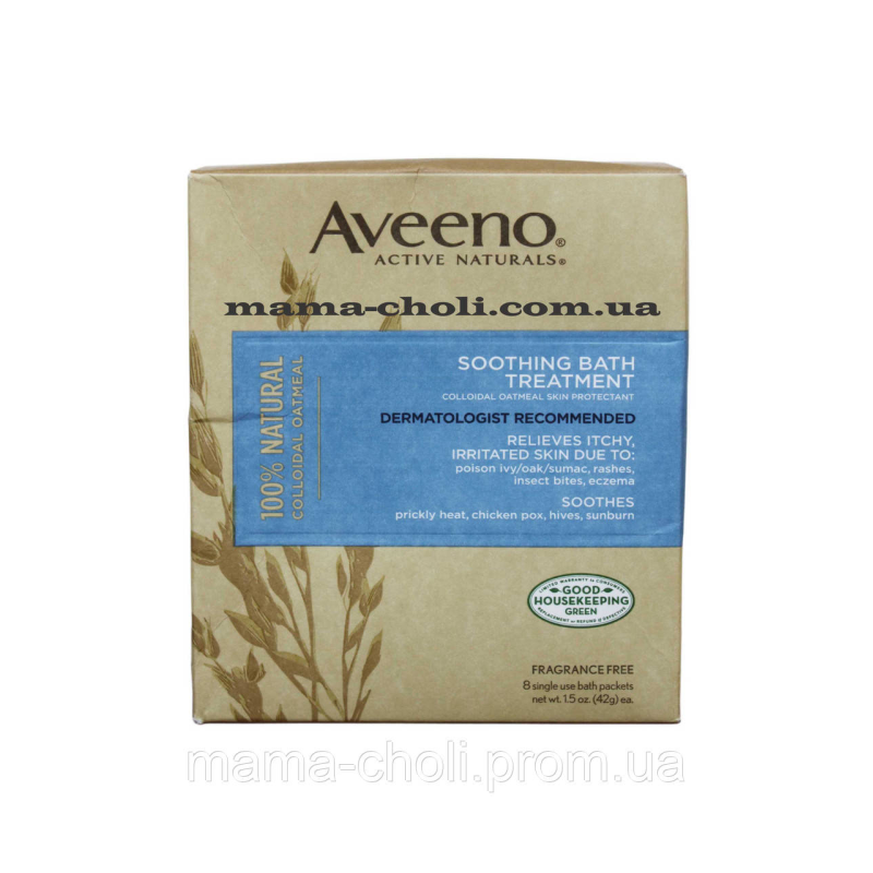 Заспокійлива добавка для ванної від екземи Aveeno 8 пакетів по 42 г. Заспокійлива добавка для ванної від екземи Aveeno 8 пакетів по 42 г.