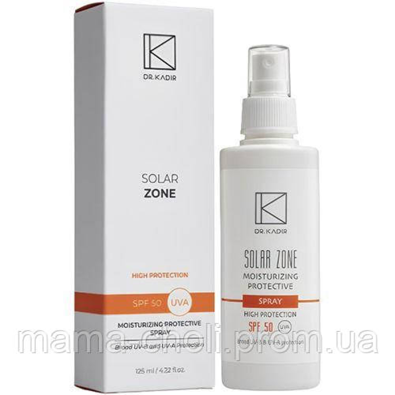 Сонцезахисний зволожувальний спрей SPF 50 Solar Zone Dr.Kadir Сонцезахисний зволожувальний спрей SPF 50 Solar Zone Dr.Kadir