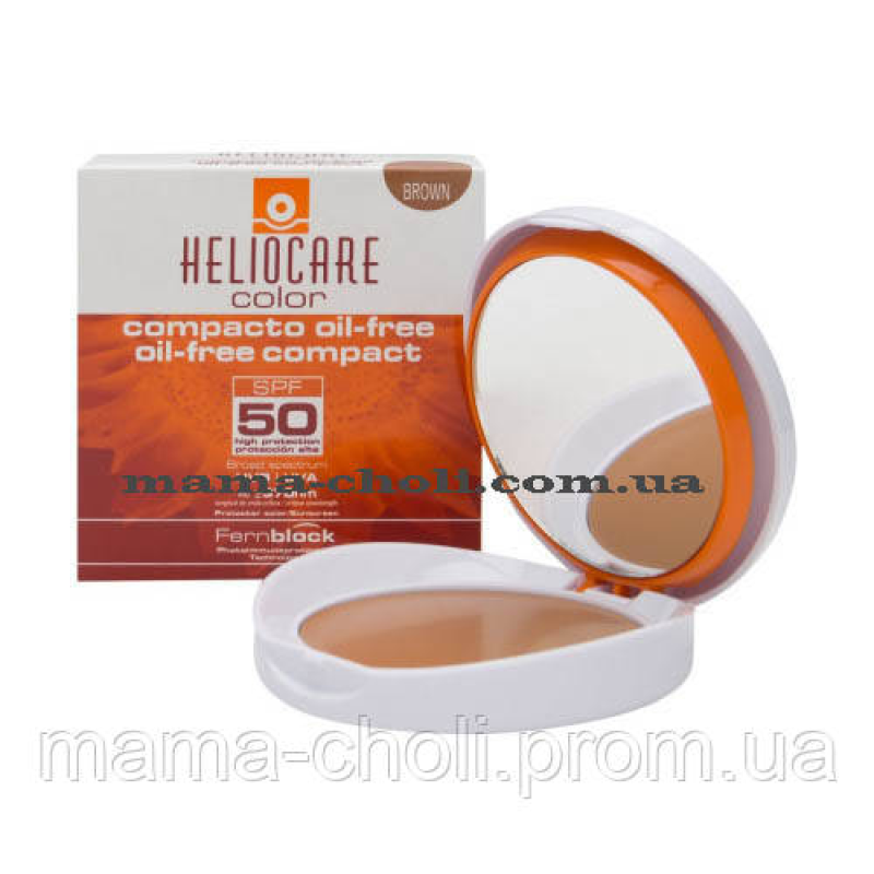 Сонцезахисна компактна пудра SPF 50 для комбінованої та жирної шкіри темний Heliocare Cantabria