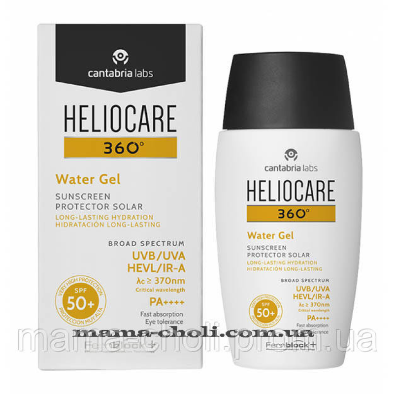 Сонцезахисний зволожувальний гель-флюїд SPF 50 Heliocare 360 Cantabria