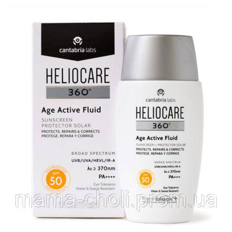 Сонцезахисний омолоджувальний флюїд SPF 50 Heliocare 360 Cantabria